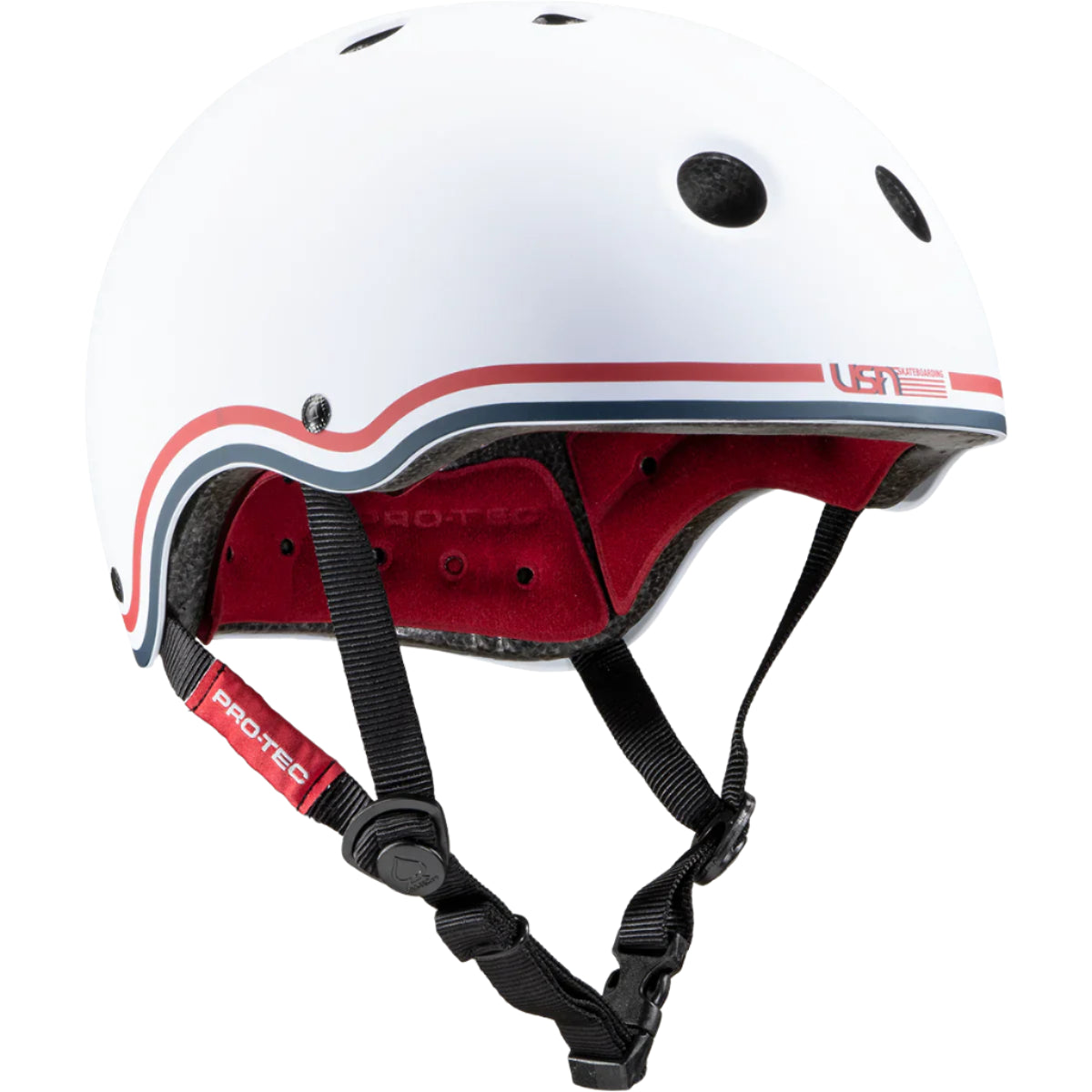 Protec Classic Cert Helmet Matte White USA Skateboarding