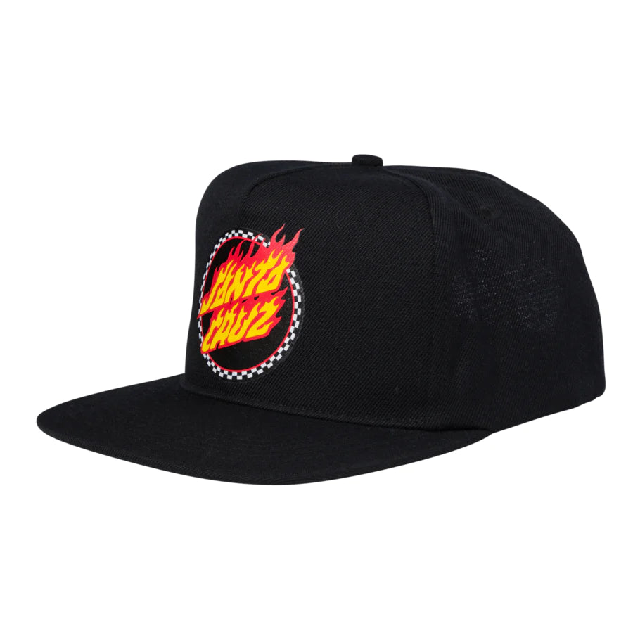 Santa Cruz Check Ringed Flamed Dot Snapback Mid Profile Unisex Hat