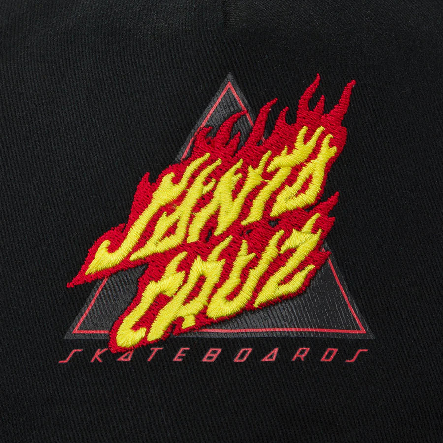 Santa Cruz Flamed Not a Dot Snapback Mid Profile Unisex Hat