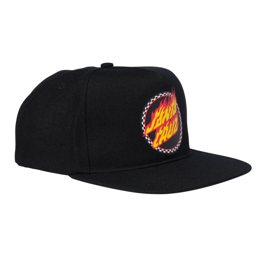 Santa Cruz Check Ringed Flamed Dot Snapback Mid Profile Unisex Hat