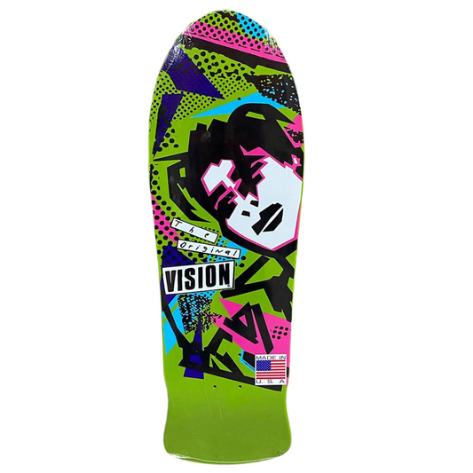 Vision Mark Gonzales Green Old Skool Skateboard Deck 10"