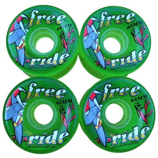 Freeride Green Longboard Cruiser Wheels 65mm 78a