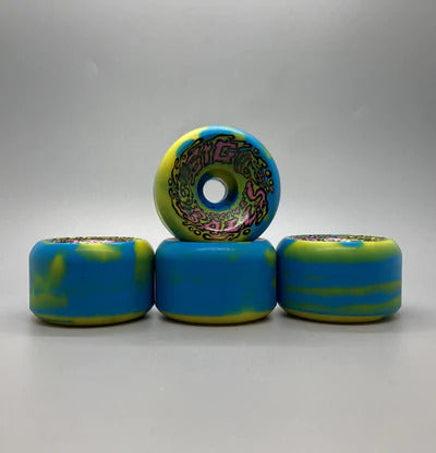 Slime Balls Big Balls 65mm 97a Blue/Yellow Swirl Skateboard Wheels