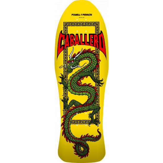 Powell Peralta Steve Caballero Chinese Dragon Skateboard Deck - 10" Yellow