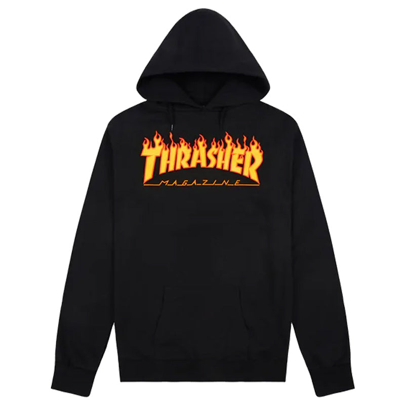 Thrasher Flame Hoodie Black