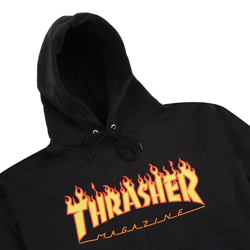 Thrasher flame shop logo hoodie black